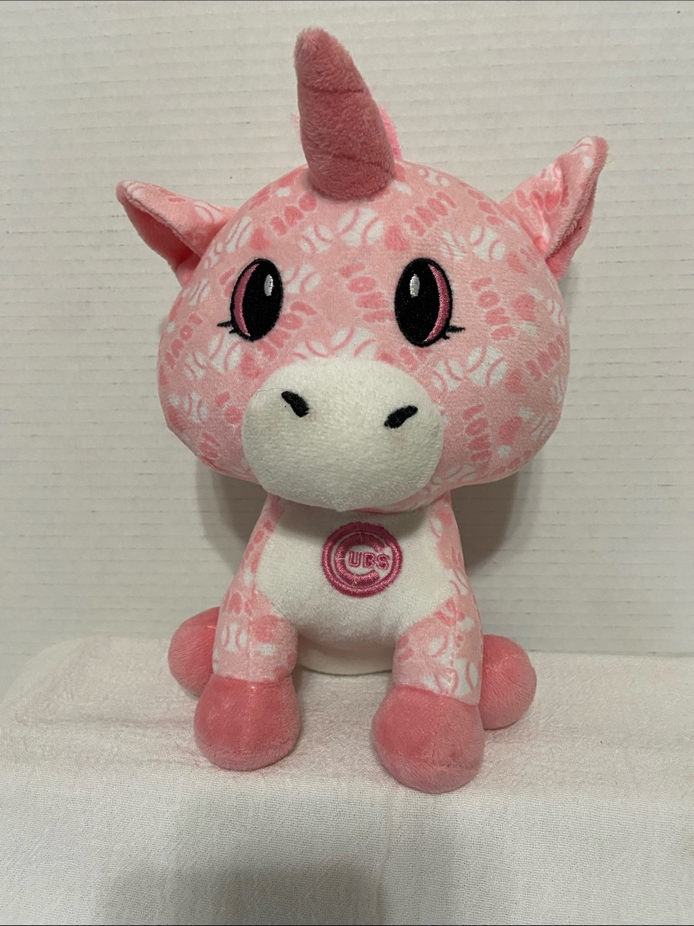 Forever Collectibles Pink and White Unicorn Plush